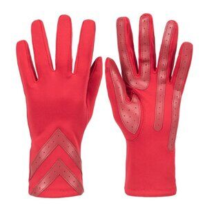 isotoner Women's Spandex Gloves with Chevron Detail Chili - A30106